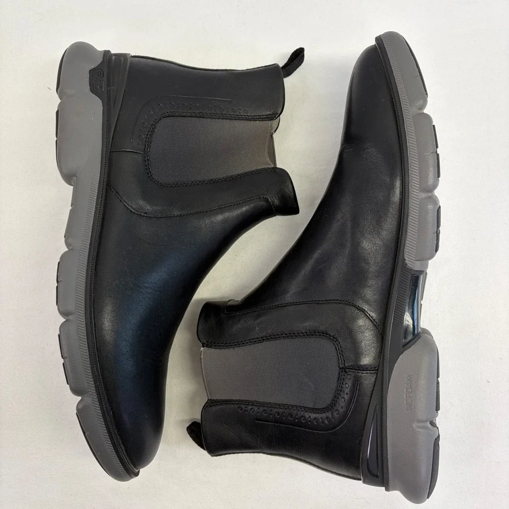 Johnston Murphy XC4 Chelsea Boots Mens 12M Black Leather Waterproof Comfort